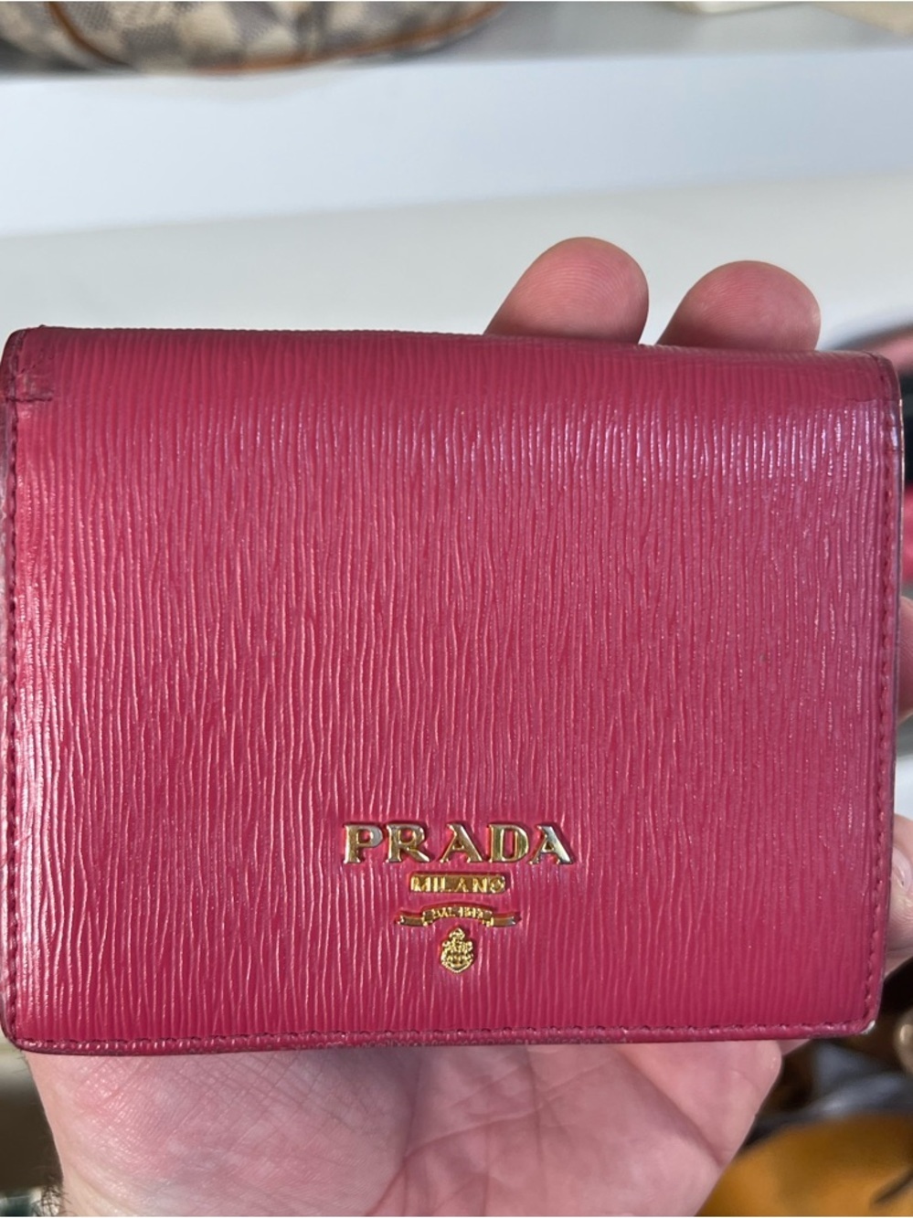 PRADA COMPACT PINK WALLET